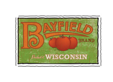 bayfield wisconsin fruit crate label