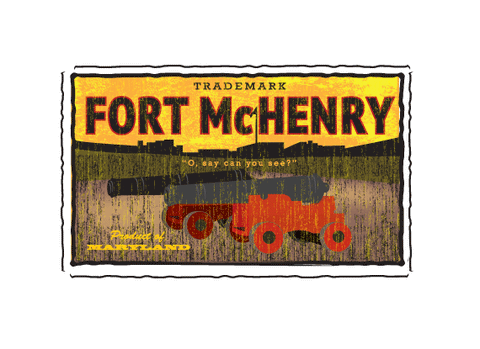 fort mchenry fruit crate label
