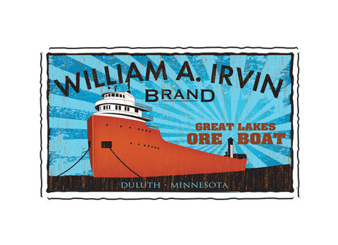 william a irvin fruit crate label
