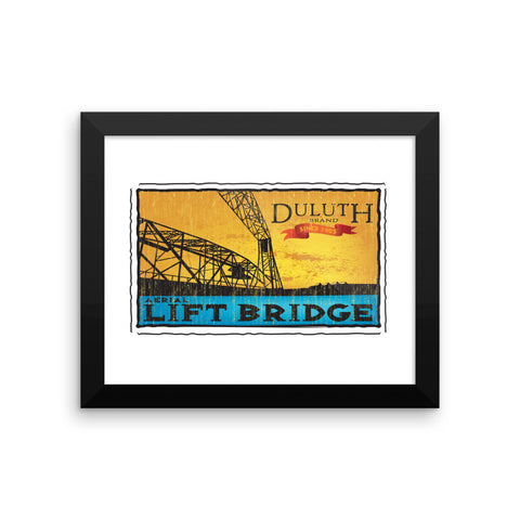 Aerial Lift Bridge framed poster