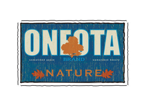 oneota fruit crate label