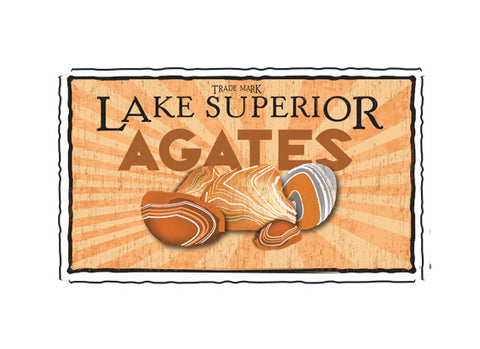 lake superior agates fruit crate label