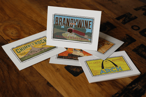 brandywine valley fruit crate label notecards