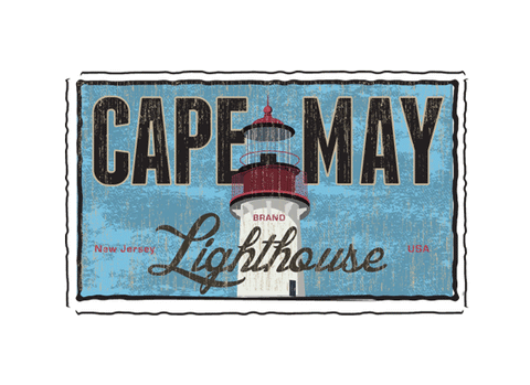 Cape May Lighthouse Fruit Crate Label