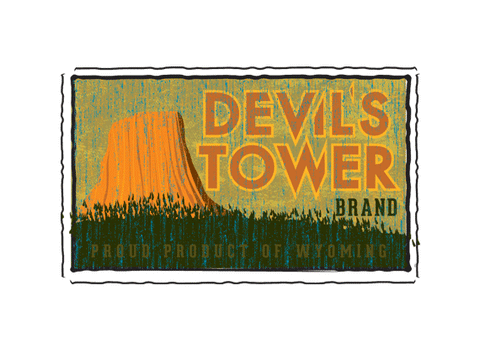 devils tower fruit crate label