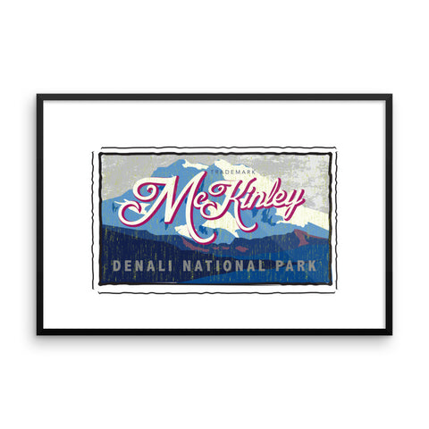 Mt McKinley National Park framed poster