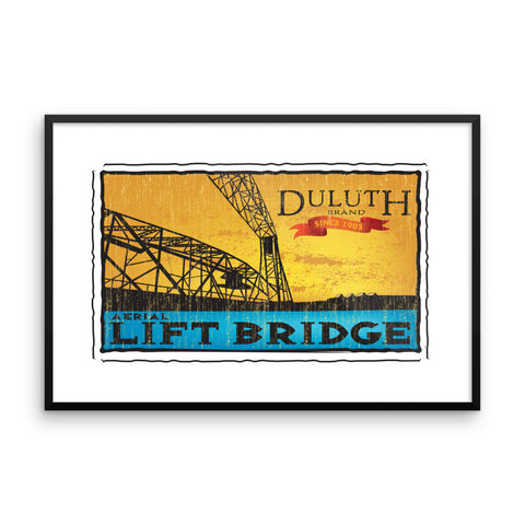 Aerial Lift Bridge framed poster