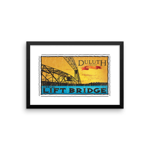 Aerial Lift Bridge framed poster