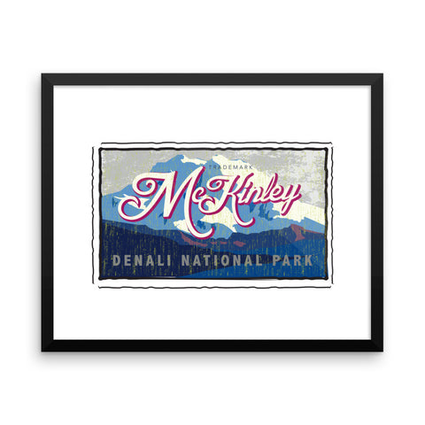Mt McKinley National Park framed poster