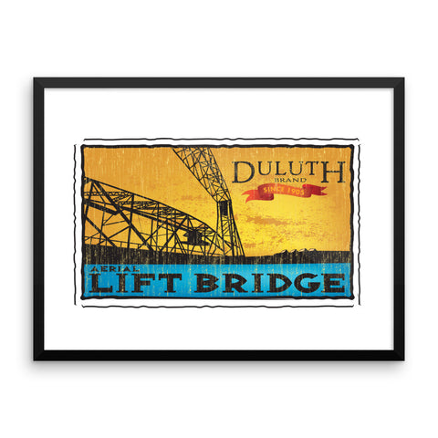 Aerial Lift Bridge framed poster