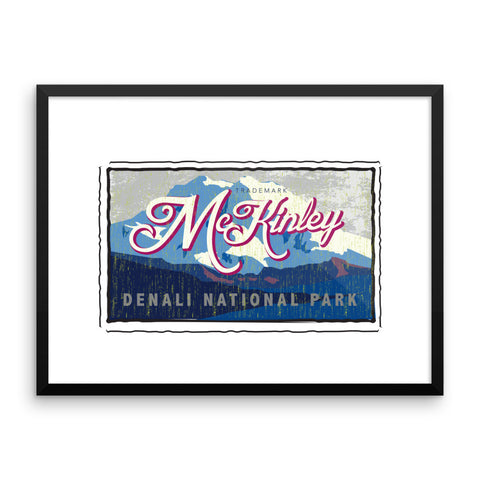 Mt McKinley National Park framed poster