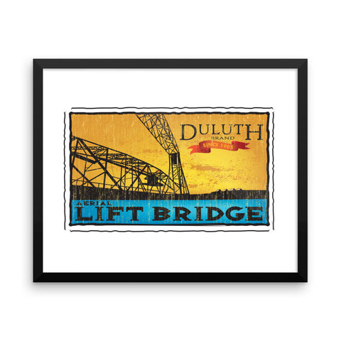Aerial Lift Bridge framed poster