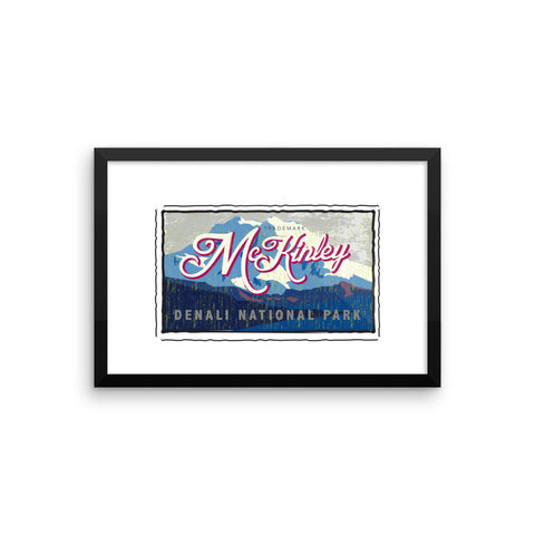 Mt McKinley National Park framed poster