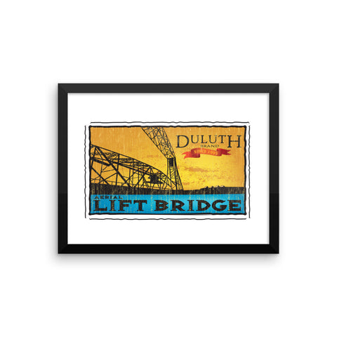 Aerial Lift Bridge framed poster