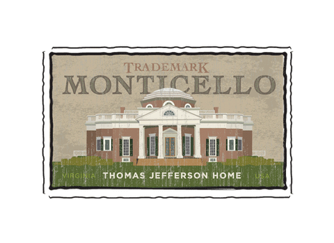 monticello fruit crate label
