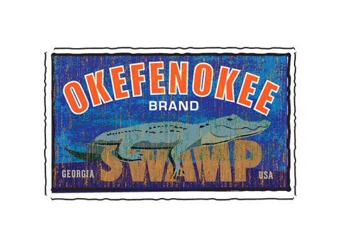 okefenokee swamp fruit crate label