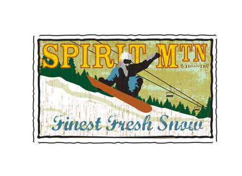 spirit mountain fruit crate label