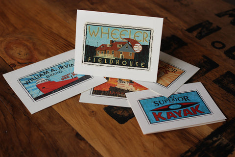 wheeler fieldhouse fruit crate label notecards